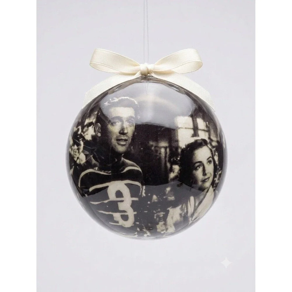Bedford Falls 1997 Wonderful Holiday Christmas Ornament Decoupage w/ Box